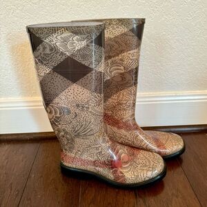 Burberry rain boots